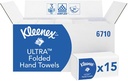 Kleenex essuie-mains en papier ultra super soft, enchevêtrés, 3 plis, 96 feuilles, paquet de 15 pièces