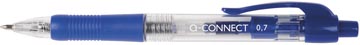 [KF00268] Q-connect stylo bille, rétractable, 0,7 mm, pointe moyenne, bleu