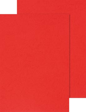 [KF00499] Q-connect couvert a4 grain cuir 250 grammes 100 pièces rouge