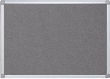 [KF01073] Q-connect tableau de textile avec cadre en aluminium 90 x 60 cm gris