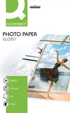 [KF01103] Q-connect papier photo, ft a4, 180 g, paquet de 20 feuilles