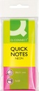 Q-connect quick notes, ft 38 x 51 mm, 50 feuilles, étui de 3 blocs en couleurs néon