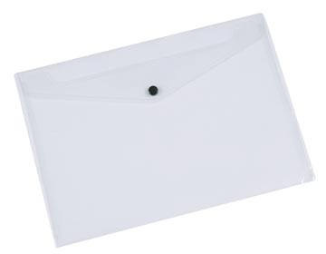 [KF01244] Q-connect pochette documents, a4, pp transparent, fermeture à bouton-pression