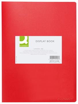 [KF01246] Q-connect protège-documents personnalisable a4 10 pochettes rouge