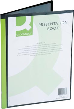 [KF01263] Q-connect protège-documents personnalisable a4 10 pochettes noir