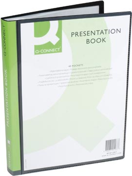 [KF01267] Q-connect protège-documents personnalisable  a4 40 pochettes noir