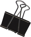Q-connect pince foldback, noir, 24 mm, boîte de 10 pièces