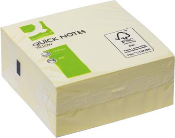 [KF01346] Q-connect quick notes, ft 76 x 76 mm, 400 feuilles, jaune