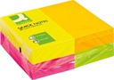 Q-connect quick notes, ft 76 x 127 mm, 80 feuilles, paquet de 12 blocs en 4 couleurs néon