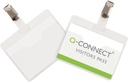 Q-connect badge avec clip 90 x 60 mm, boîte de 25 pièces