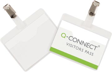 [KF01560] Q-connect badge avec clip 90 x 60 mm, boîte de 25 pièces