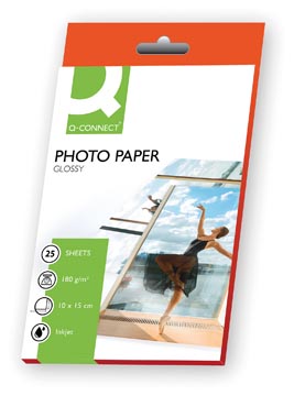[KF01905] Q-connect papier photo, ft 10 x 15 cm, 180 g, paquet de 25 feuilles