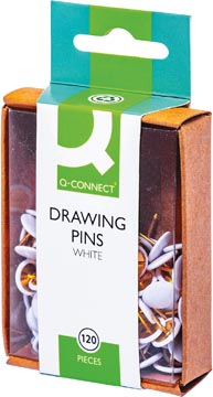 [KF02019] Q-connect punaises, blanc, boîte de 120 pièces