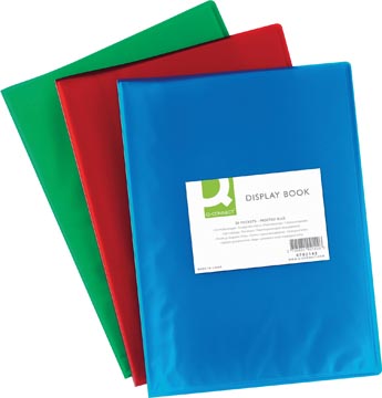 [KF02144] Q-connect protège-documents personnalisable  a4 20 pochettes transparent vert