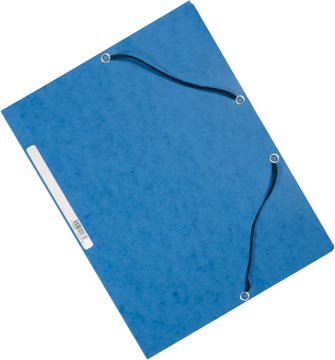[KF02167] Q-connect farde à rabats, a4, 3 rabats et élastiques, carton, bleu