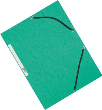 [KF02168] Q-connect farde à rabats, a4, 3 rabats et élastiques, carton, vert