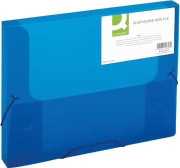[KF02307] Q-connect boîte de classement, fermeture à élastiques, a4, dos 25 mm, bleu