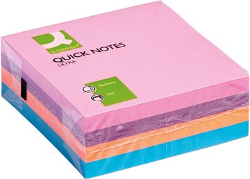 [KF02514] Q-connect quick notes, ft 76 x 76 mm, 320 feuilles, couleurs assorties