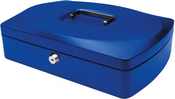 [KF02625] Q-connect coffret à monnaie, 325 x 235 x 85 mm, bleu