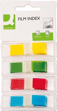 [KF03631] Q-connect index mini, ft 12,5 x 45 mm, 4 x 35 onglets, couleurs assorties