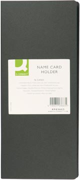 [KF03663] Q-connect portes-cartes de visite 11 x 26 cm pour 96 cartes noir