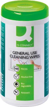 [KF04508] Q-connect lingettes pour téléphone, usage multifonctionnel, paquet de 100 lingettes