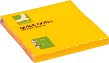 [KF10517] Q-connect quick notes, ft 76 x 76 mm, 80 feuilles, orange néon