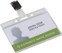 Q-connect badge avec clip 85 x 54 mm