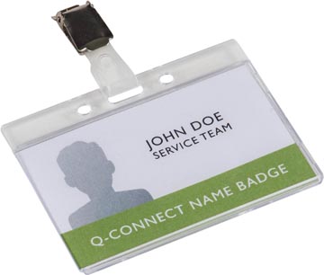 [KF14148] Q-connect badge avec clip 85 x 54 mm