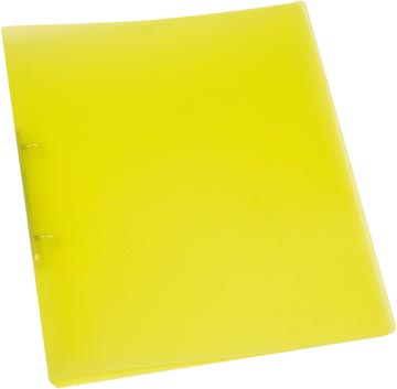 [KF15291] Q-connect classeur à anneaux, pp, 2 anneaux, 16 mm,  jaune transparent