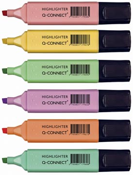 [KF17963] Q-connect surligneur pastel, couleurs assorties, paquet de 6 pièces