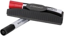 Q-connect brosse effaceur-porte marqueur, magnétique, avec 2 marqueurs tableau blanc