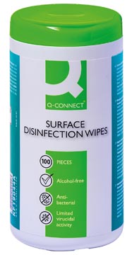 [KF19044] Q-connect lingettes pour les surfaces désinfectantes de 100 lingettes