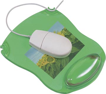 [KF20086] Q-connect tapis souris gel avec repose-poignet, vert