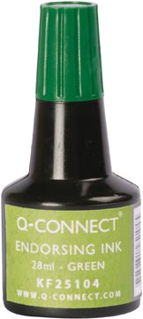 [KF25104] Q-connect encre à tampon, flacon de 28 ml, vert