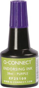 [KF25109] Q-connect encre à tampon, flacon de 28 ml, violet