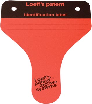 [L10713] Loeff's étiquettes d'archivage rouge, boîte de 100 pièces