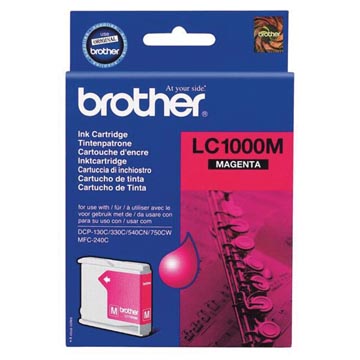 [LC1000M] Brother cartouche d'encre, 400 pages, oem lc-1000m, magenta