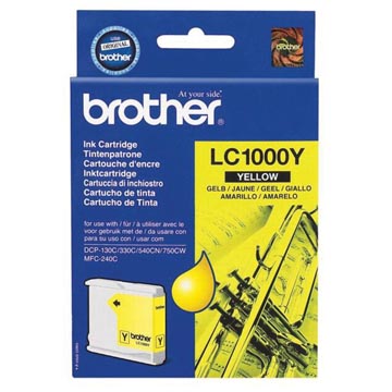 [LC1000Y] Brother cartouche d'encre, 400 pages, oem lc-1000y, jaune