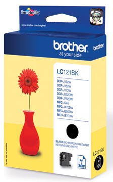 [LC121BK] Brother cartouche d'encre, 300 pages, oem lc-121bk, noir