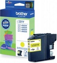 Brother cartouche d'encre, 260 pages, oem lc-221ybp, jaune
