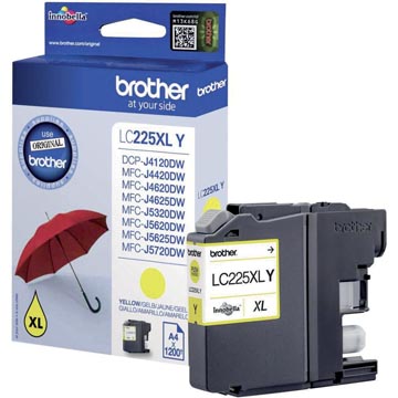 [LC225Y] Brother cartouche d'encre, 1.200 pages, oem lc-225xly, jaune