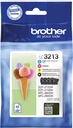 Brother cartouche d'encre, 400 pages, oem lc-3213val, 4 couleurs