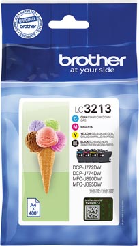 [LC3213V] Brother cartouche d'encre, 400 pages, oem lc-3213val, 4 couleurs
