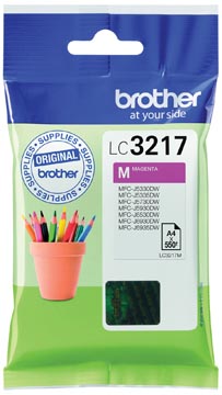 [LC3217M] Brother cartouche d'encre, 550 pages, oem lc-3217m, magenta