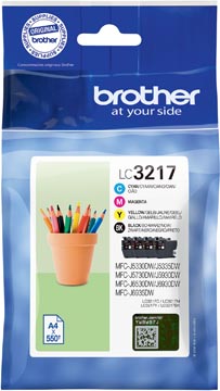 [LC3217V] Brother cartouche d'encre 4 couleurs, 550 pages, lc-3217val