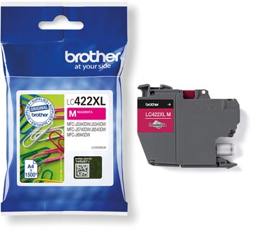 [LC422XM] Brother cartouche d'encre, 1.500 pages, oem lc-422xlm, magenta