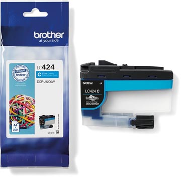 [LC424C] Brother cartouche d'encre, 750 pages, oem lc-424c, cyan