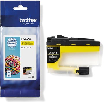 [LC424Y] Brother cartouche d'encre, 750 pages, oem lc-424y, jaune