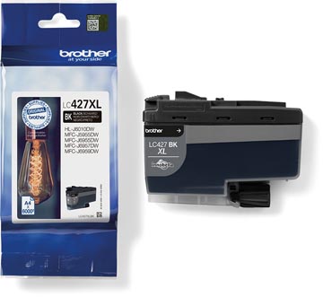 [LC427XB] Brother cartouche d'encre, 6.000 pages, oem lc-427xlbk, noir